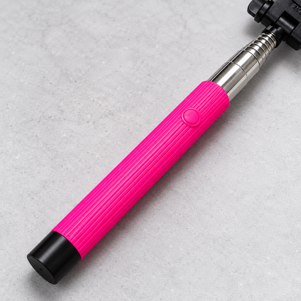 Bastón selfie fucsia · vista de detalle · SKU 30438
