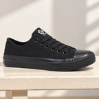 Tenis negros de lona · vista de detalle · SKU 41014