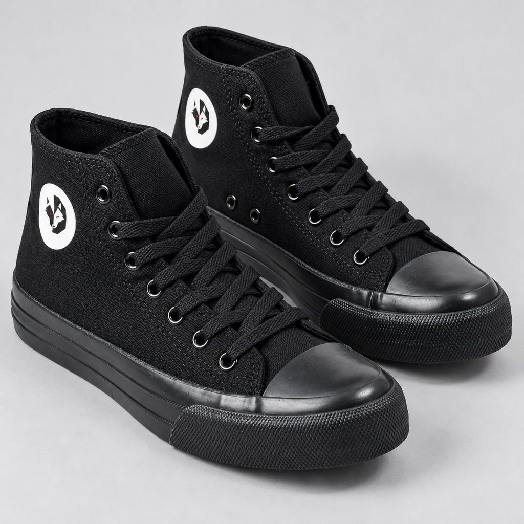 Tenis negros tipo bota · vista de detalle · SKU 41507