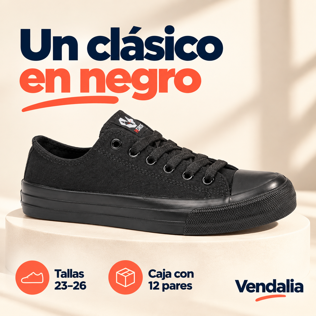 Un clásico en negro · presentación Vendalia · SKU 41510