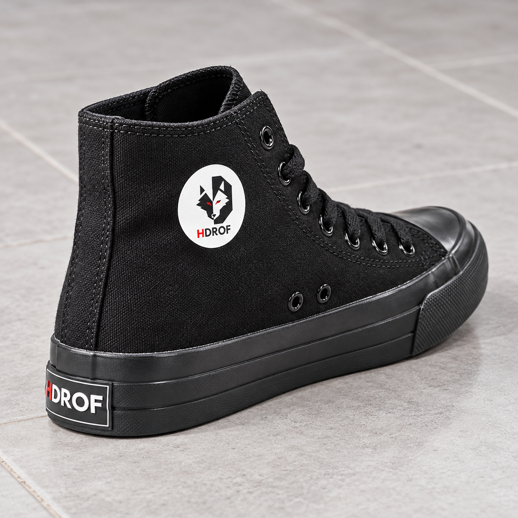 Bota de lona negra · vista de detalle · SKU 41513