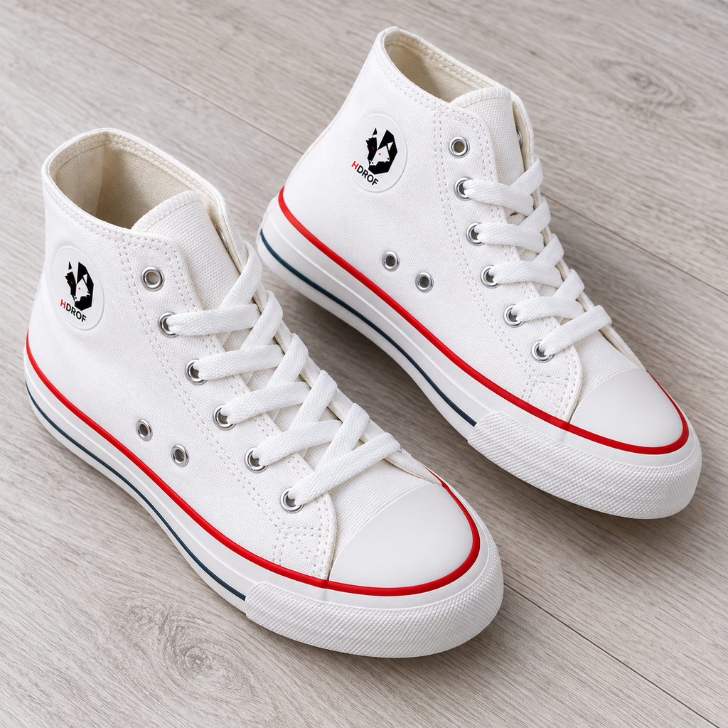 Tenis blancos tipo bota · vista de detalle · SKU 41525