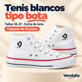 Tenis blancos tipo bota · presentación Vendalia · SKU 41525
