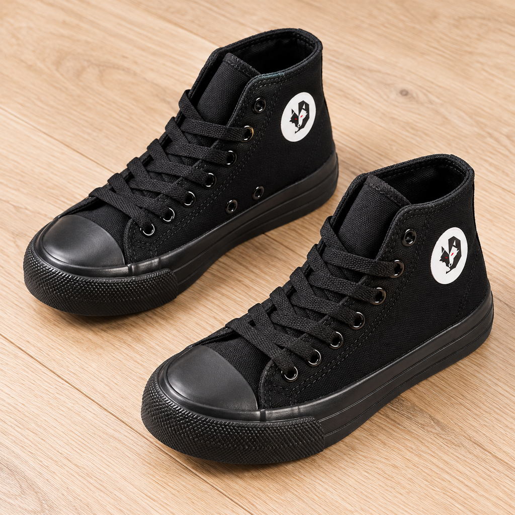 Tenis negros tipo bota · vista de detalle · SKU 41527