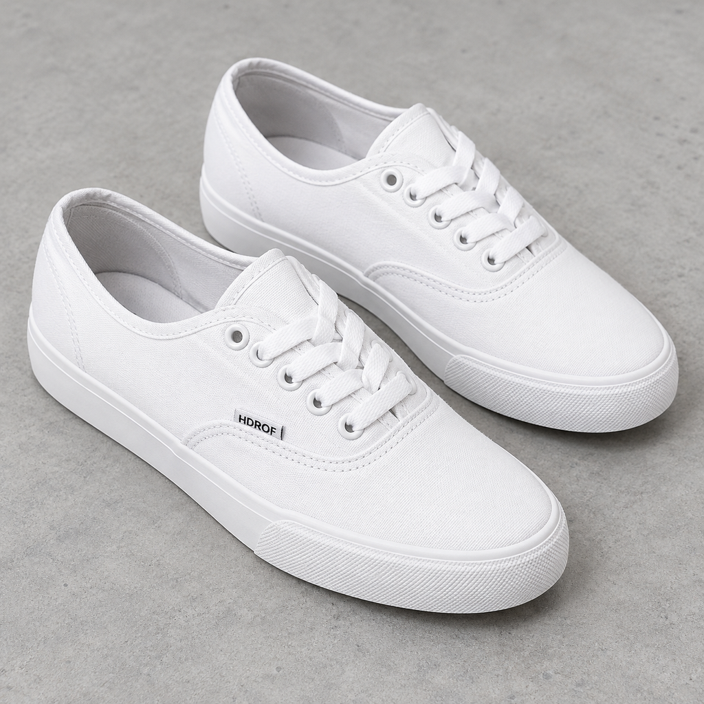 Tenis blancos de lona · vista de detalle · SKU 41591
