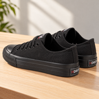 Tenis negros de lona · vista de detalle · SKU 43740