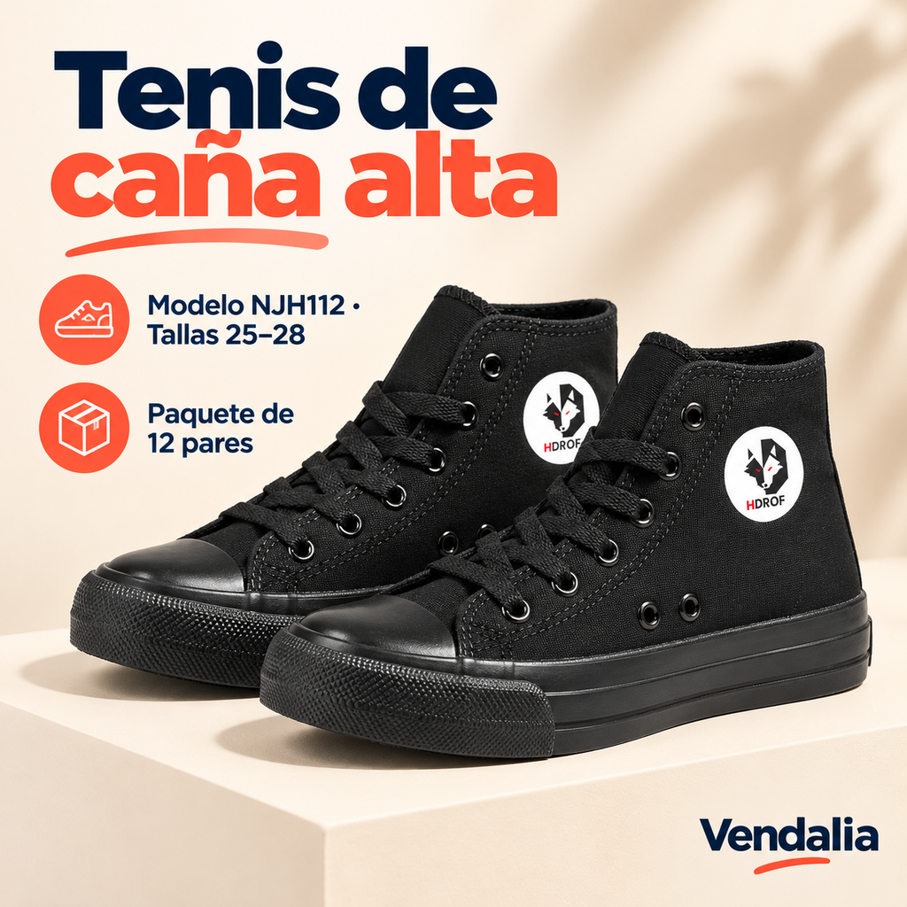 Tenis de caña alta · presentación Vendalia · SKU 43743