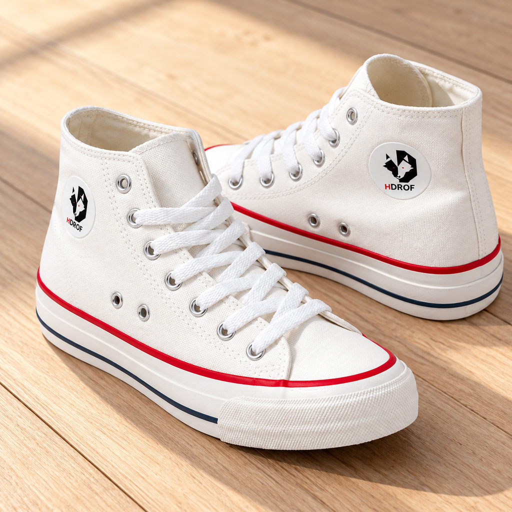 Tenis blancos de lona · vista de detalle · SKU 43745