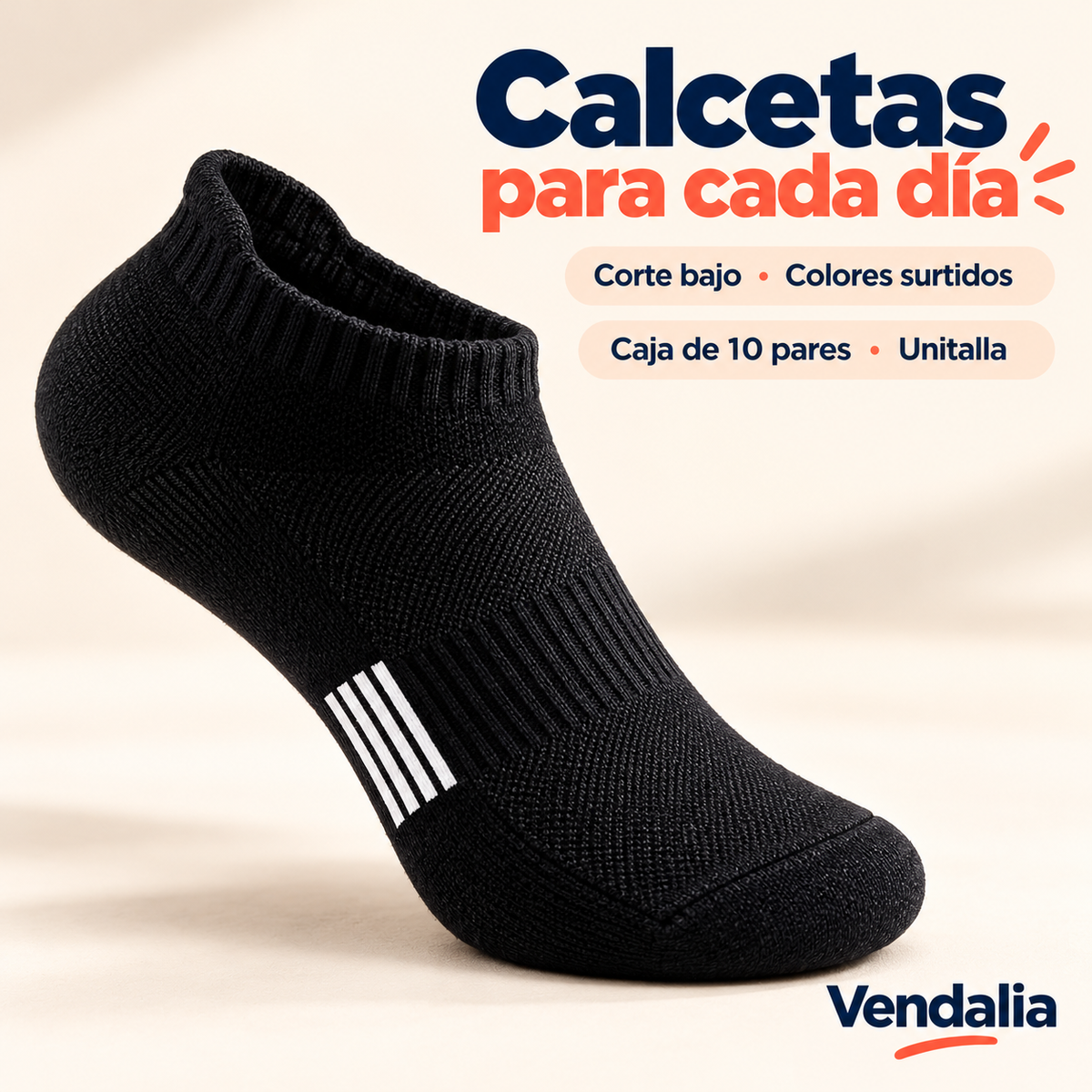 Calcetas para cada día · presentación Vendalia · SKU 47126