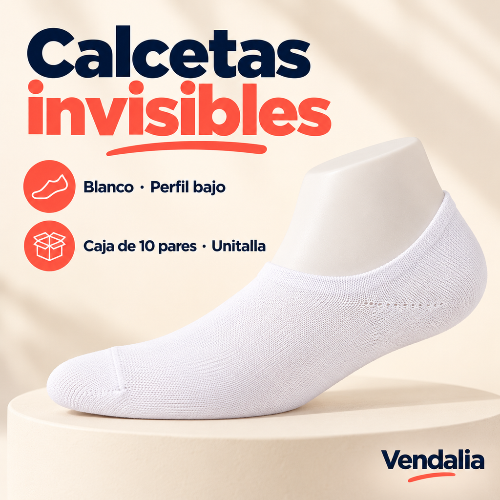 Calcetas invisibles · presentación Vendalia · SKU 47131