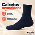 Calcetas acanaladas · presentación Vendalia · SKU 47138