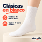 Clásicas en blanco · presentación Vendalia · SKU 47142