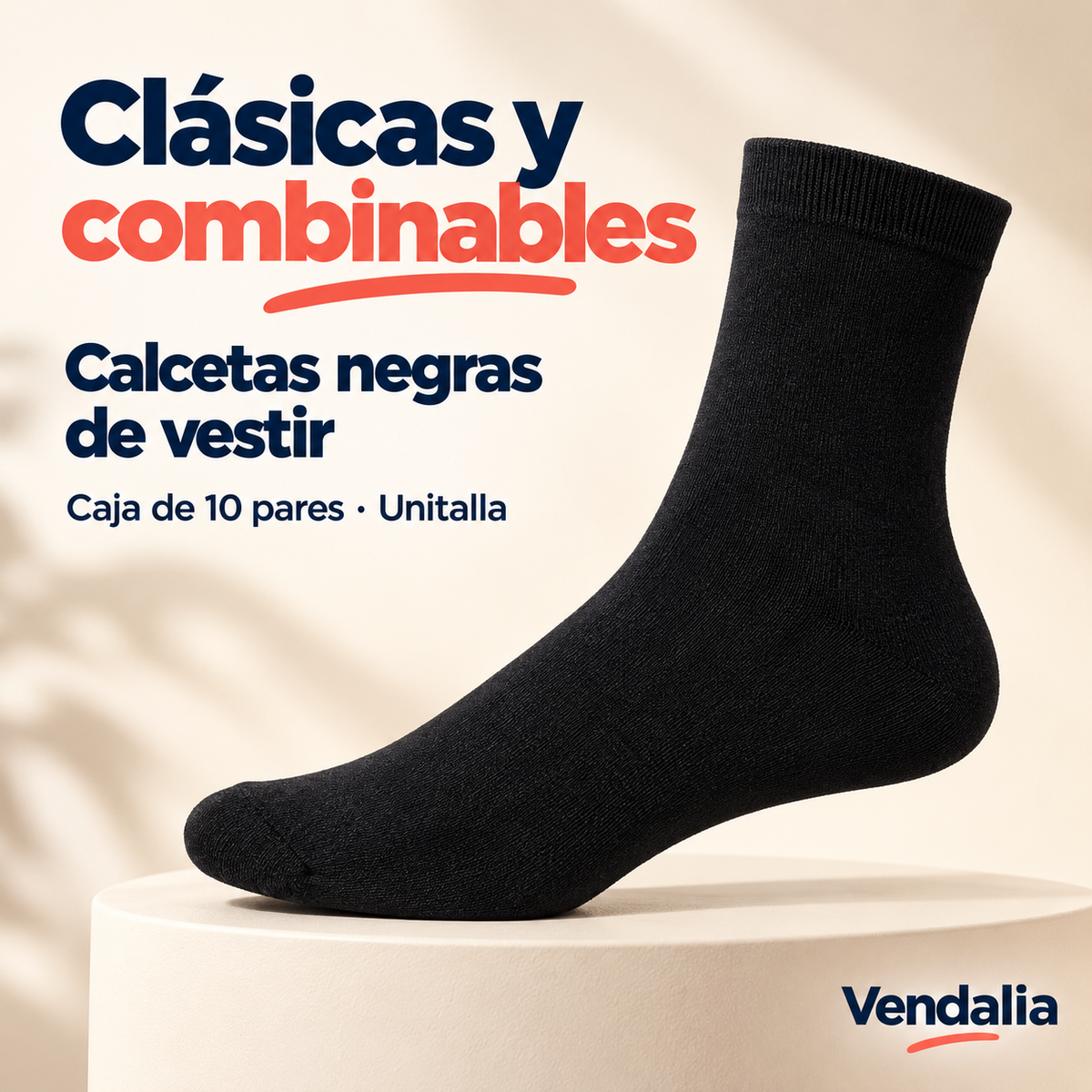 Clásicas y combinables · presentación Vendalia · SKU 47160