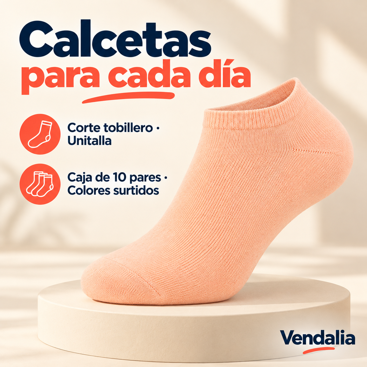 Calcetas para cada día · presentación Vendalia · SKU 47176