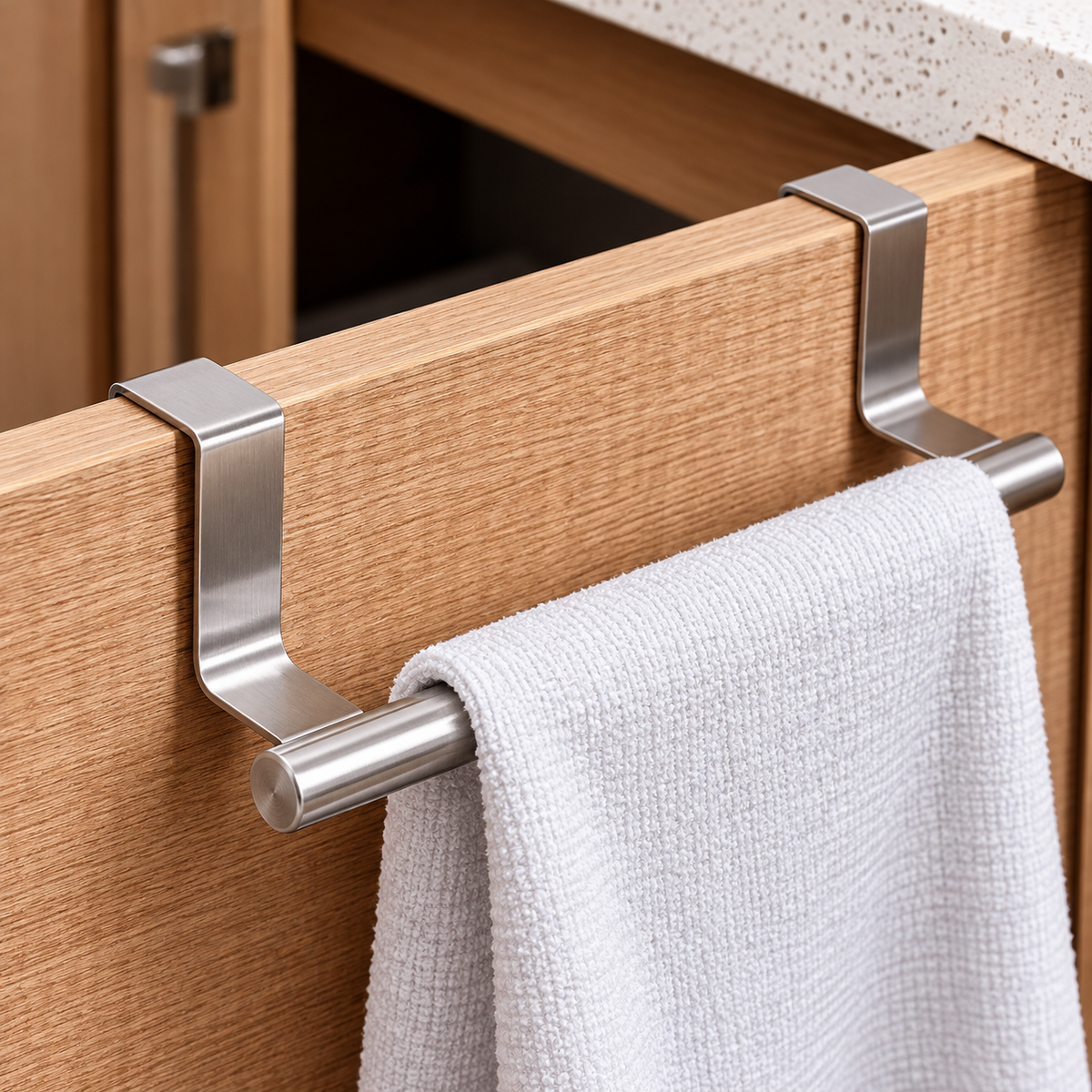 Detalle de Soporte colgante para toallas de Acero Inoxidable · SKU 47297