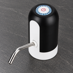 Dispensador eléctrico de agua negro con blanco — vista de detalle o uso