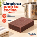 Fibra diamantada rectangular marrón para limpieza — Vendalia.
