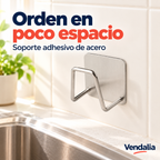 Soporte adhesivo de acero inoxidable — Vendalia