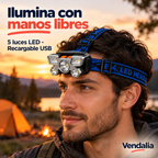 Linterna frontal LED — portada Vendalia