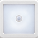Luz nocturna cuadrada blanca con sensor — detalle