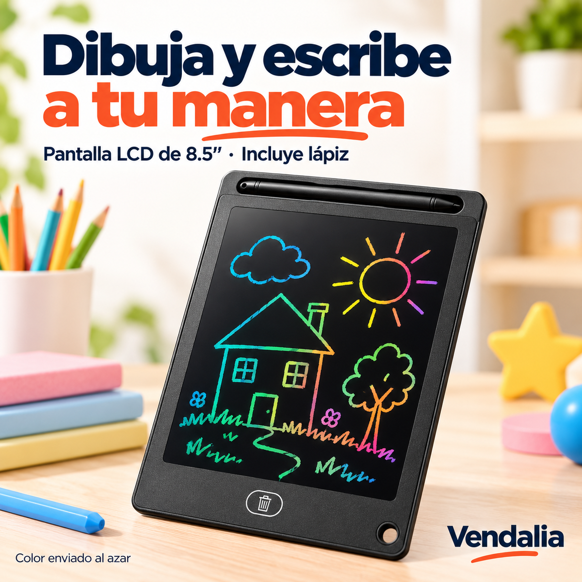Portada Vendalia de Tableta de Escritura LCD para Niños