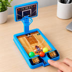 Vista de uso: Mini básquetbol de escritorio. Color de muestra azul; envío al azar.