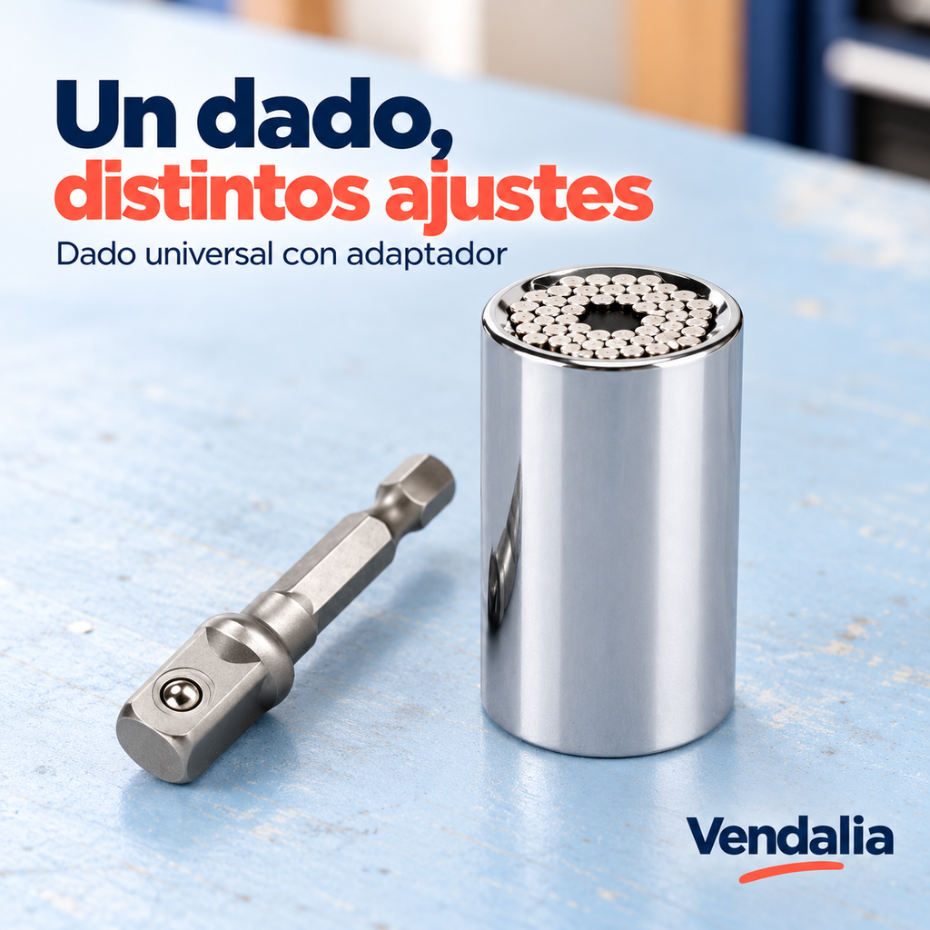 Un dado, distintos ajustes — Vendalia. Dado universal con adaptador