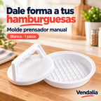 Molde prensador blanco para hamburguesas — portada Vendalia