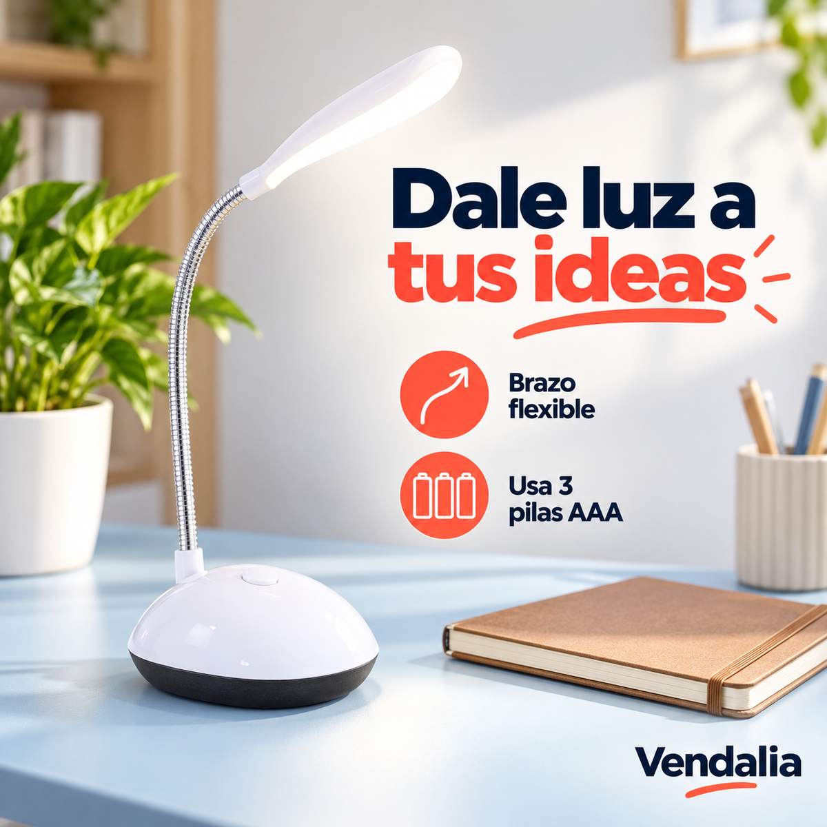 Lámpara LED blanca — portada Vendalia