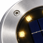 Lámparas solares de suelo — paquete de 4 — detalle