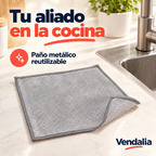 Paño metálico plateado reutilizable, venta por pieza.