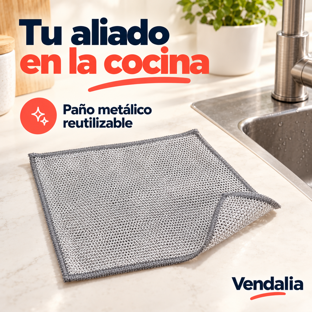 Paño metálico plateado reutilizable, venta por pieza.