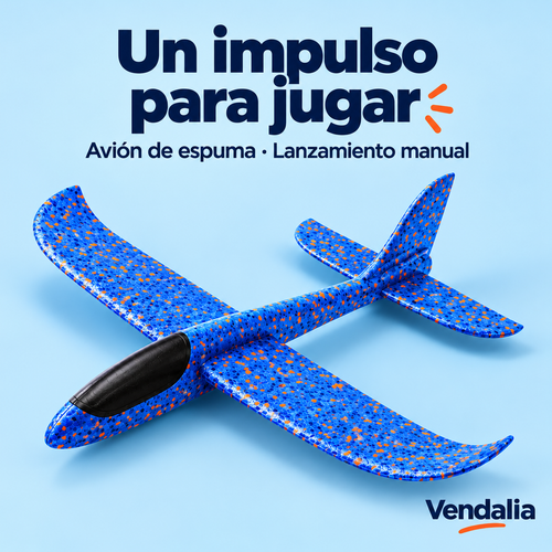 Portada Vendalia: Avión de espuma · Lanzamiento manual