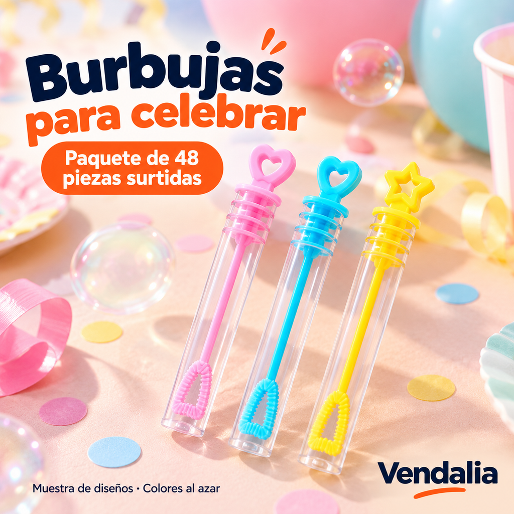 Portada Vendalia de Tubo de burbujas, paquete de 48