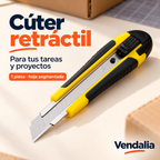 Cúter retráctil · presentación Vendalia · SKU 47805