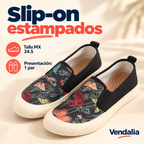 Slip-on estampados · presentación Vendalia · SKU 48280