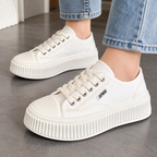 Tenis blancos con plataforma · vista de detalle · SKU 48317