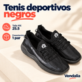 Tenis deportivos negros · presentación Vendalia · SKU 48559