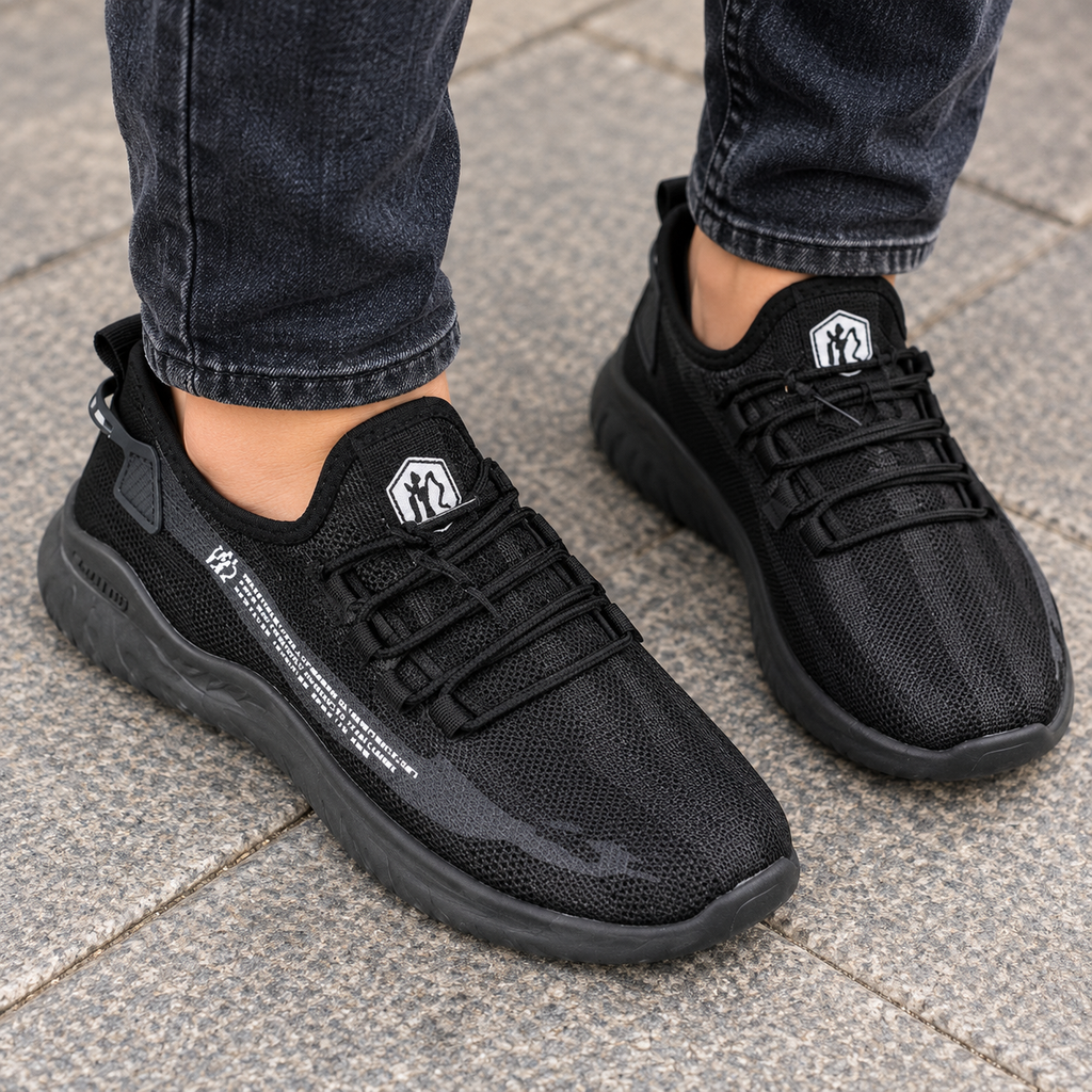 Tenis deportivos negros · vista de detalle · SKU 48560