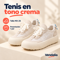 Tenis en tono crema · presentación Vendalia · SKU 48612