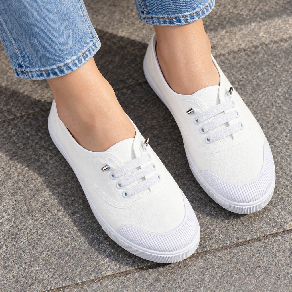 Tenis blancos · vista de detalle · SKU 49140