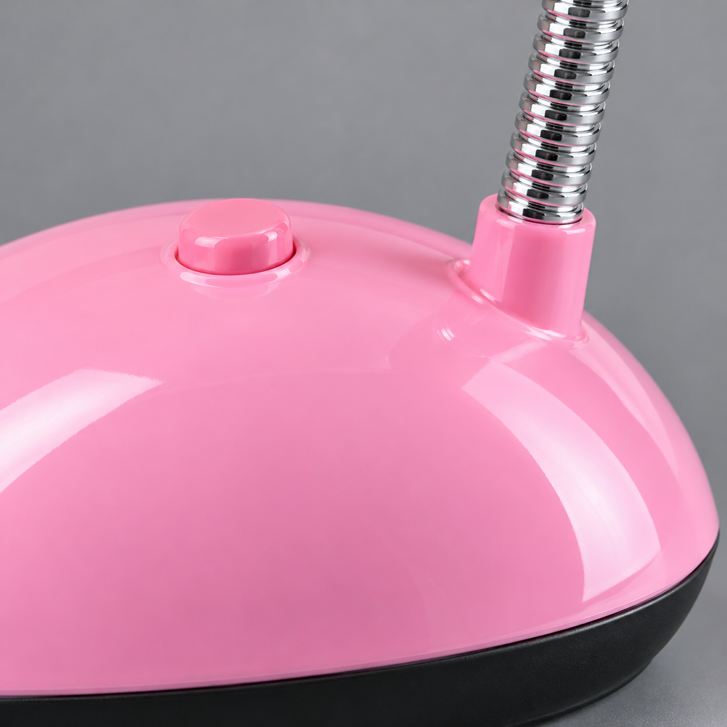 Lámpara LED rosa — detalle