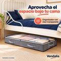 Organizador gris para debajo de la cama con tapa transparente — portada Vendalia