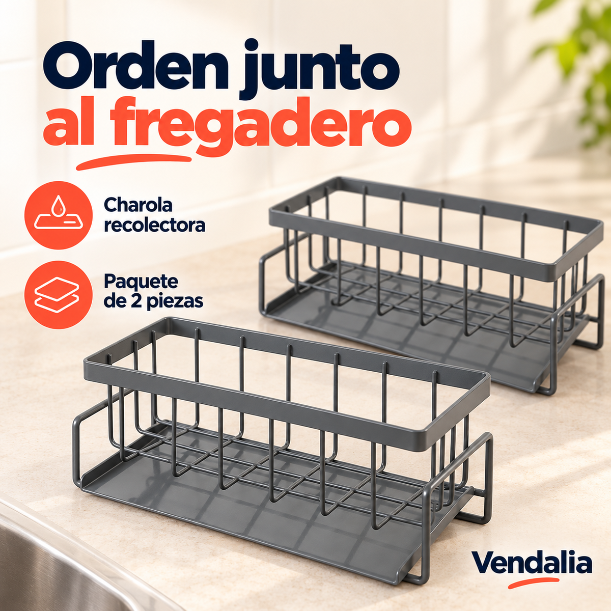 Orden junto al fregadero · presentación Vendalia · SKU 49705