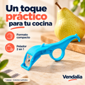 Pelador de frutas 2 en 1 — portada Vendalia — SKU 49715; colores surtidos, accesorios no incluidos