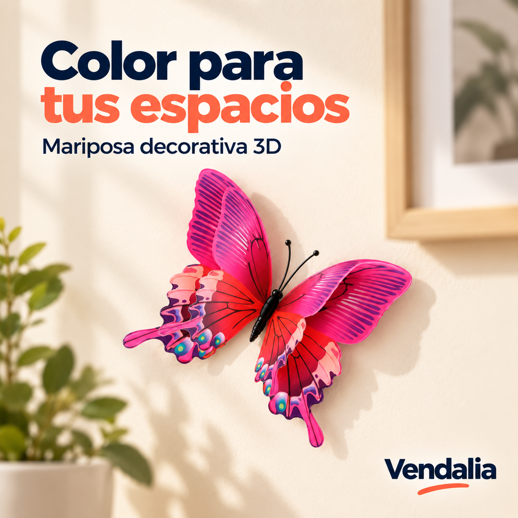 Mariposas Decorativas 3D · Portada Vendalia · SKU 49736