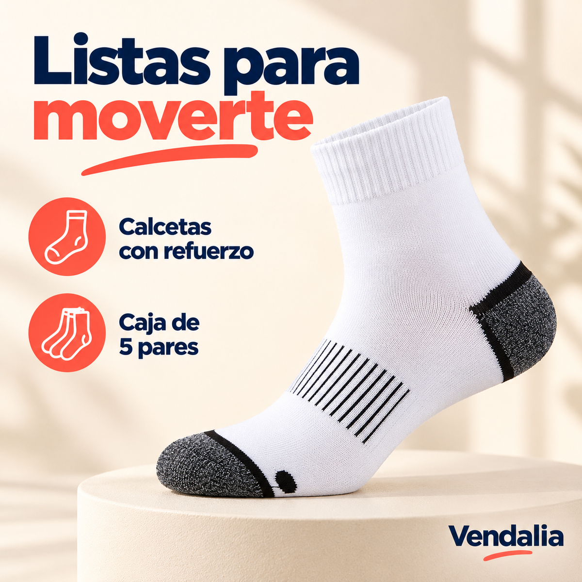 Listas para moverte · presentación Vendalia · SKU 49863