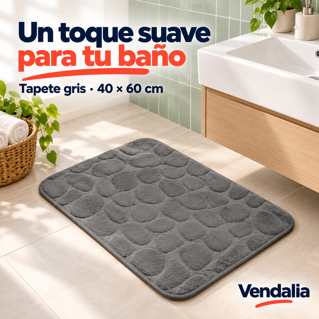 Tapete Antideslizante de Baño 40 x 60 cm · Portada Vendalia · SKU 50477