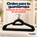 Ganchos de Terciopelo Antideslizantes · Paquete de 10 piezas · Portada Vendalia · SKU 50479