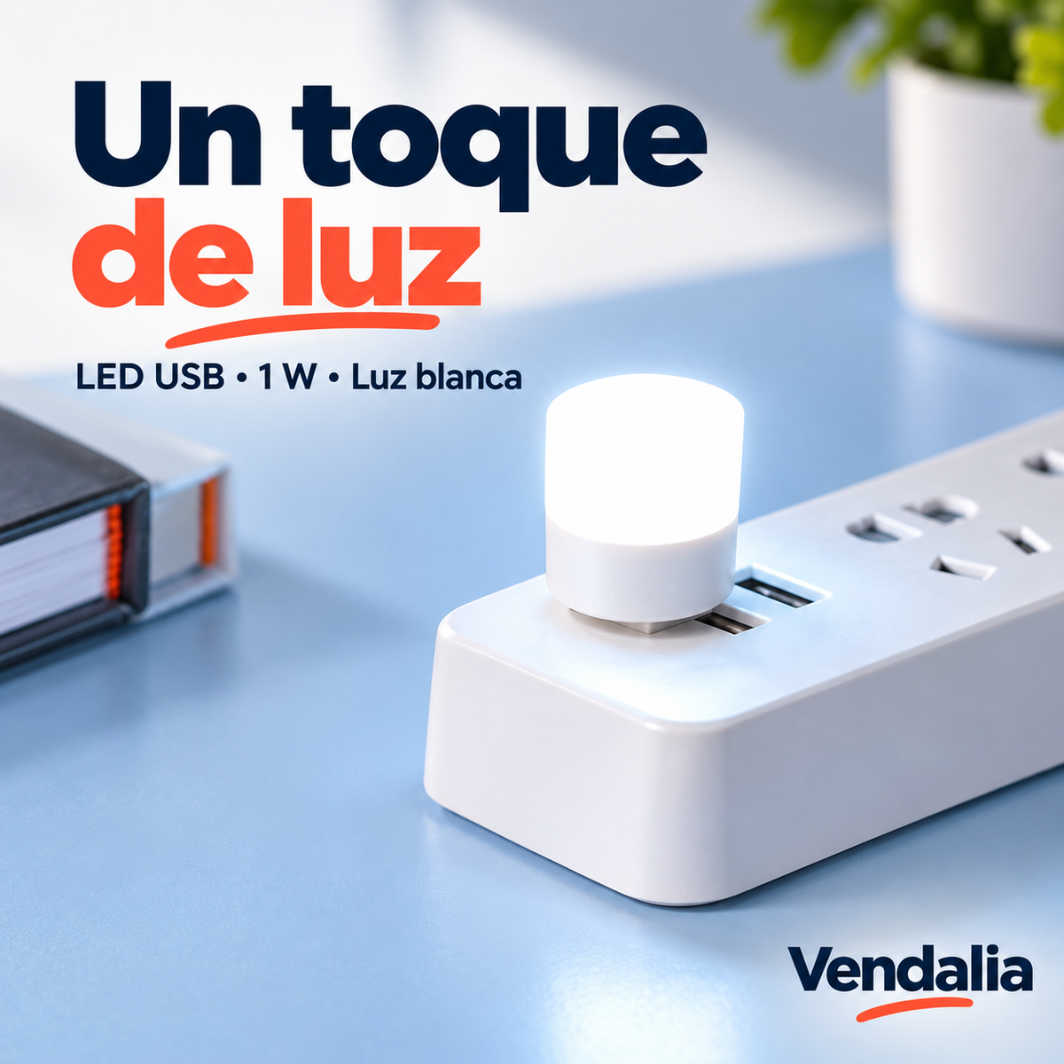 Mini lámpara USB blanca de 1 W — Vendalia